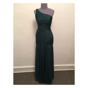 Hunter Green Tulle Gown